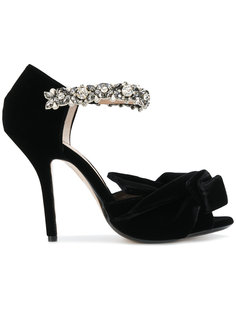 embellished strap open toe pumps Nº21