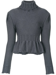 свитер с отворотом и оборкой   Lemaire
