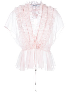 полупрозрачная блузка с рюшами спереди Givenchy