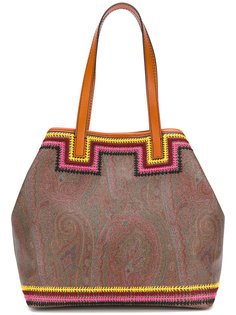 paisley and contrast stitch detail bag Etro