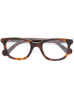 square frame tortoiseshell glasses Moncler