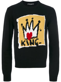 джемпер вязки-интарсия King Dolce & Gabbana