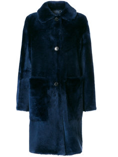 draped buttoned coat Desa Collection