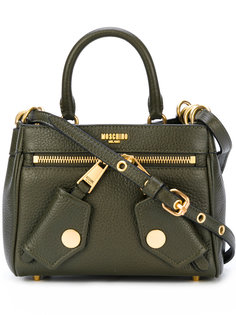 small logo embossed shoulder bag Moschino