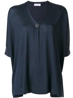 свободный джемпер с V-образным вырезом Brunello Cucinelli