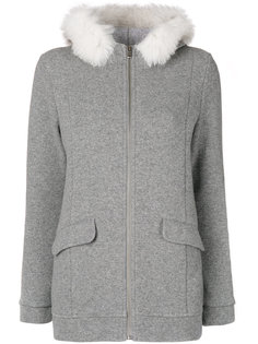 куртка на молнии с меховым воротником  Woolrich