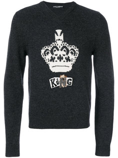 свитер с изображением короны Dolce & Gabbana