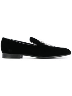 crest embroidered loafers Billionaire