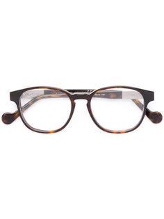 tortoiseshell round frame glasses Moncler