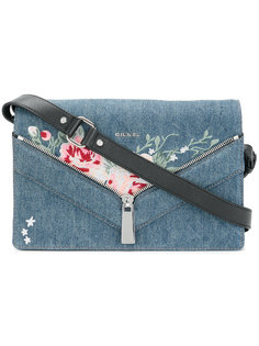 embroidered denim shoulder bag Diesel