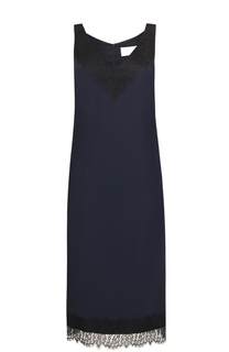 Платье прямого кроя с кружевной отделкой BOSS