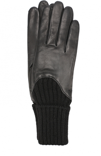 Кожаные перчатки с шерстяной отделкой Agnelle