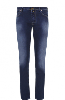 Джинсы прямого кроя с потертостями Jacob Cohen