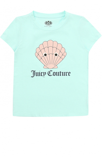 Хлопковая футболка с принтом Juicy Couture