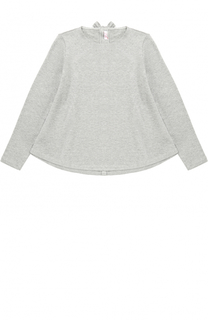 Топ джерси с бантом и металлизированной отделкой Il Gufo