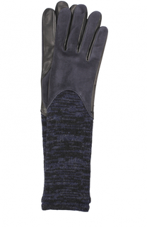 Удлиненные замшевые перчатки с шерстяной отделкой Agnelle