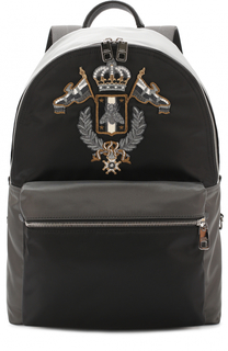 Комбинированный рюкзак с вышивкой Dolce &amp; Gabbana