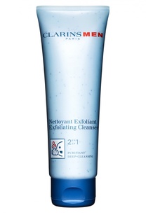 Очищающее и отшелушивающее средство для лица "2 в 1" Men Nettoyant Exfoliant Clarins