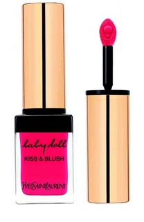 Блеск для губ и румяна Baby Doll Kiss &amp; Blush 05 Rouge Effrontee YSL