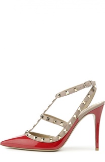 Лаковые туфли Rockstud с ремешками Valentino