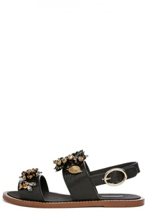 Кожаные сандалии Bianca с декором Dolce &amp; Gabbana