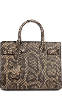 Сумка Sac De Jour Nano из кожи питона Saint Laurent