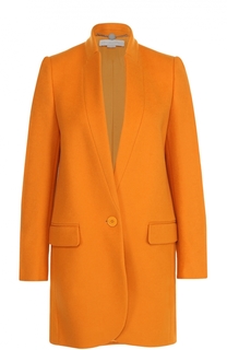 Пальто прямого кроя на одной пуговице с карманами Stella McCartney