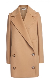Двубортное пальто прямого кроя с широкими лацканами Stella McCartney