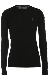 Пуловер фактурной вязки с логотипом бренда Polo Ralph Lauren