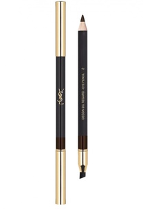 Водостойкий карандаш для глаз Dessin Du Regard, 02 Brun Ardent YSL