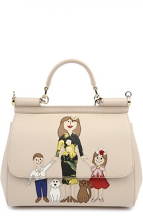 Сумка Sicily medium с аппликацией DG FAMILY Dolce &amp; Gabbana