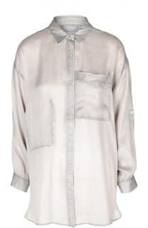 Удлиненная блуза с накладным карманом Zadig&amp;Voltaire