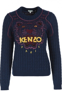 Пуловер фактурной вязки с вышивкой Kenzo