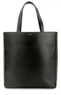 Кожаная сумка-тоут с логотипом бренда Saint Laurent