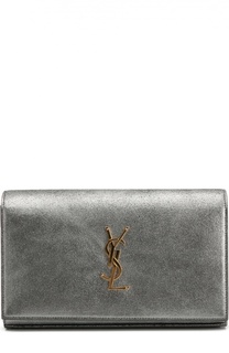 Сумка Monogram из металлизированной кожи Saint Laurent