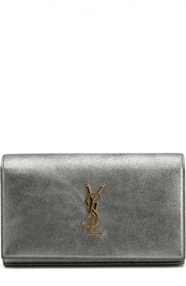 Сумка Monogram из металлизированной кожи Saint Laurent