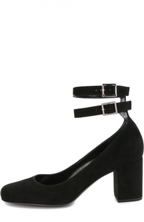Замшевые туфли Babies с ремешками Saint Laurent