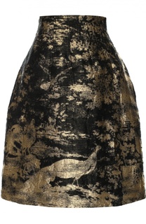 Мини-юбка с металлизированной отделкой Oscar de la Renta