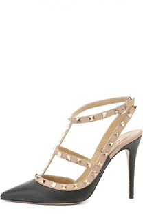 Кожаные туфли Rockstud на шпильке Valentino