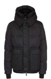 Утепленная шерстяная куртка с манжетами Moncler