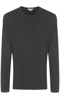 Хлопковый лонгслив с круглым вырезом James Perse