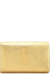 Сумка Monogram из металлизированной кожи Saint Laurent