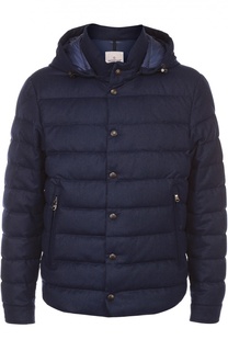 Шерстяной пуховик Mureaux на молнии с капюшоном Moncler