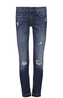 Джинсы прямого кроя с декоративными потертостями Rag&amp;Bone