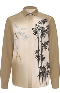 Шелковая блуза прямого кроя с принтом Valentino