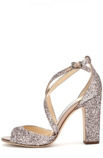 Босоножки Carrie с глиттером Jimmy Choo