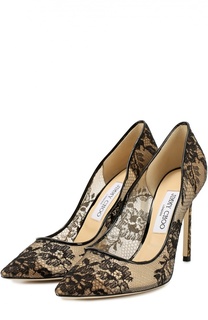 Туфли Romy 100 с кружевом на шпильке Jimmy Choo