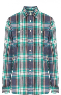 Блуза в клетку прямого кроя с накладными карманами Denim&amp;Supply by Ralph Lauren