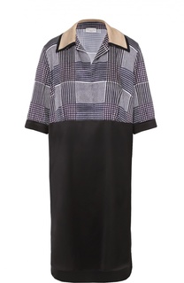 Платье-рубашка прямого кроя с укороченным рукавом Dries Van Noten