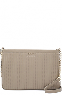 Сумка из стеганой кожи на молнии DKNY